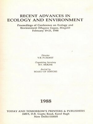cover image of Recent Researches in ecology Environment and Pollution